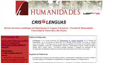 Desktop Screenshot of crisolenguas.uprrp.edu
